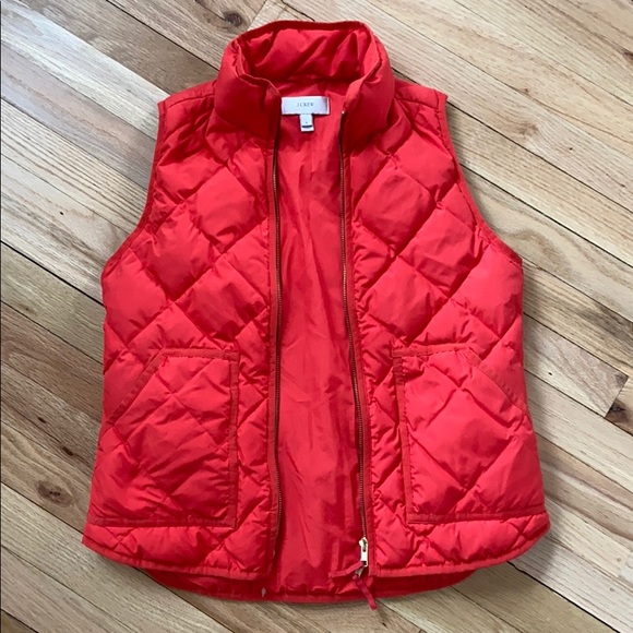 J. Crew Jackets & Blazers - J Crew Red Puffer Vest